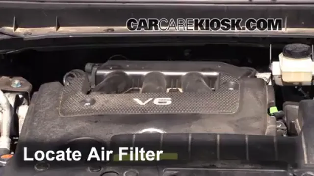 2012 Nissan Murano SL 3.5L V6 Air Filter (Engine) Replace